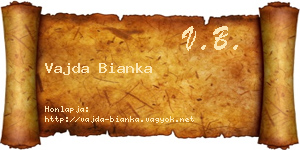 Vajda Bianka névjegykártya